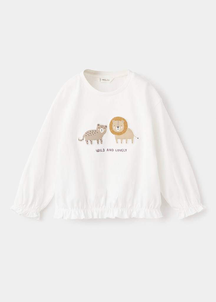 Cotton t-shirt with embroidered lion — Product image 4 of 5