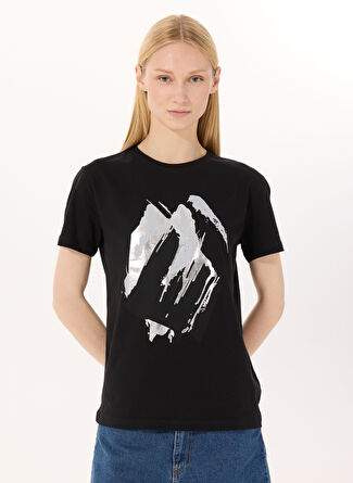 Limon Siyah Kadın Loose Fit Baskılı T-Shirt L5SL-TST5810 — صورة المنتج 12 من 35