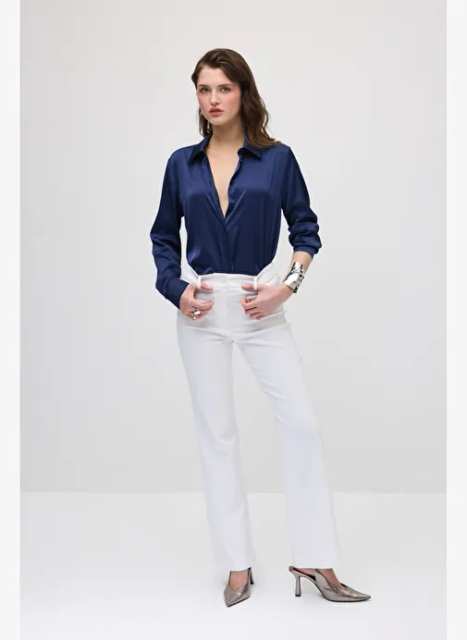Gusto Sihirli Flare Pantolon - Beyaz