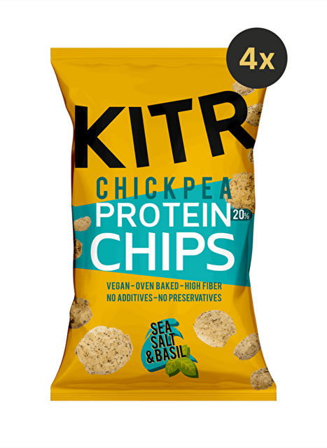 4th Marine Salt and Basil High Protein Chickpea Chips 4x50g