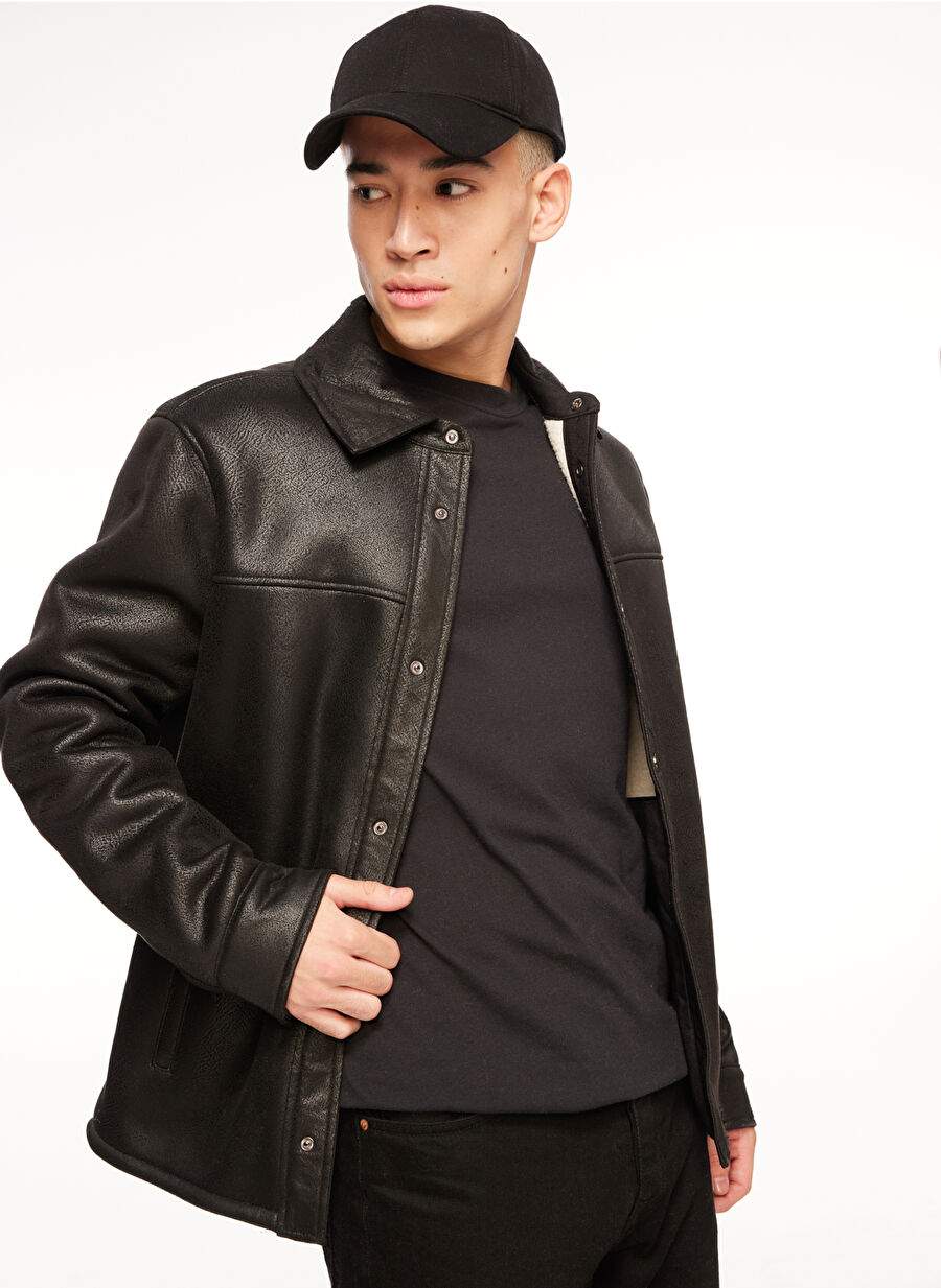 Black On Black Siyah Erkek Deri Mont B3WM-MNT83 — صورة المنتج 4 من 6