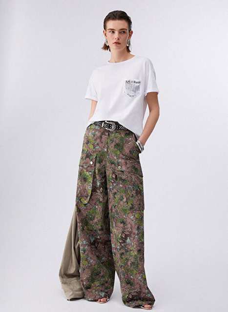 Beyaz Kadın %100 Pamuk T-Shirt WA6372JS923P9444