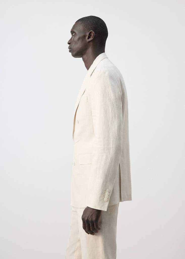 Amalfi 100% linen slim-fit double-breasted suit jacket — Product image 6 of 9