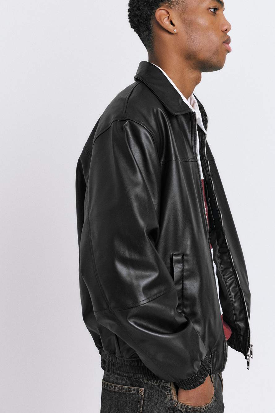 Voluminous leather effect jacket — Product image 9 of 17