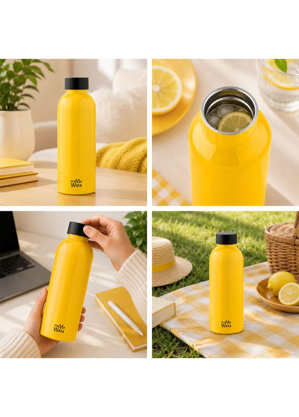 Yellow Steel Thermos 470 ml — Product image 5 of 6