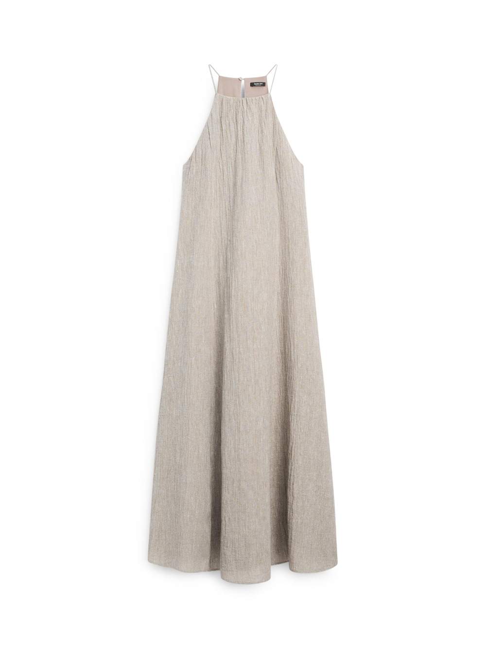 Flowing linen blend dress with gathered neckline — Product image 13 of 14