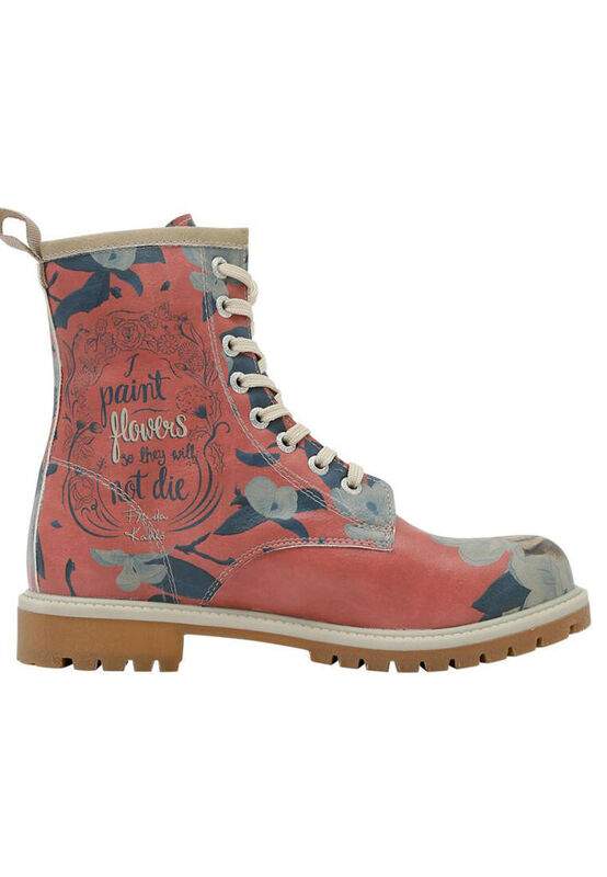 Women Vegan Leather Multicolor Long Boots - Frida Painting Frida Kahlo Design — Product image 6 of 8