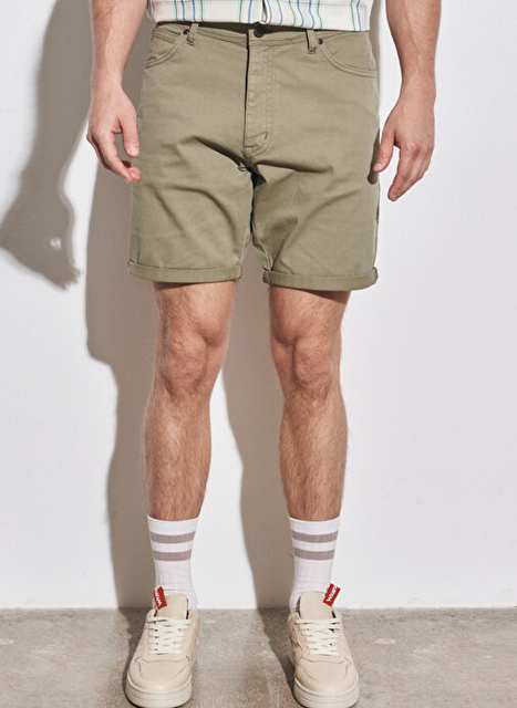 Khaki Men's Cotton Shorts W211205801_ Shorts
