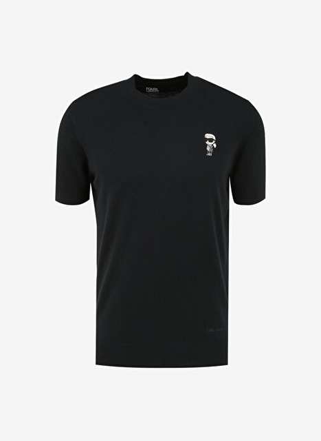 KARL LAGERFELD Bisiklet Yaka Lacivert Erkek T-Shirt 655007542398