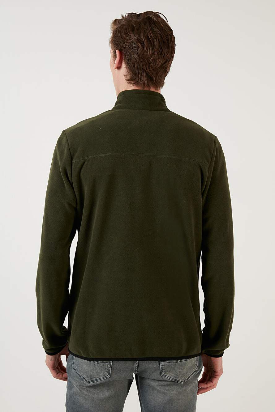 Buratti Slim Fit Fermuarlı Cepli Dik Yaka Polar Hırka Erkek HIRKA 5906028 — Product image 5 of 8