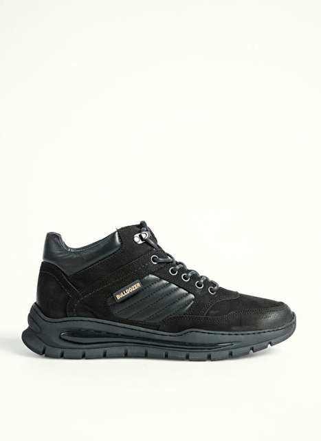 Bulldozer Black Men's Leather Boots BUL-250127