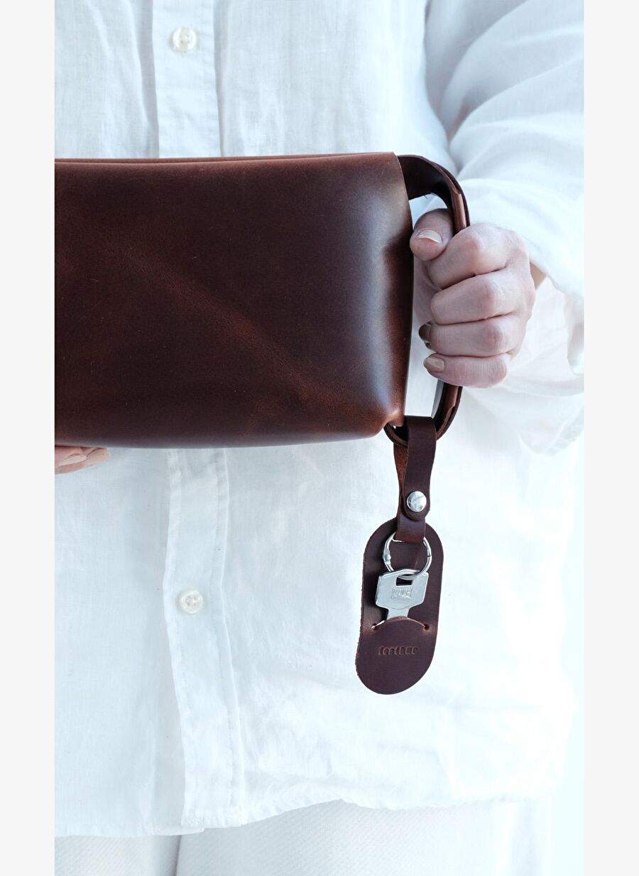 Ori Max Kahverengi Deri Clutch Canta — Product image 7 of 8