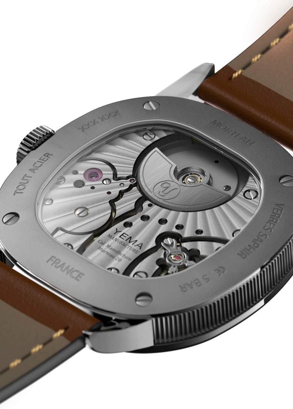 Granvelle 70.25.29.04.SN. L8 Brown Leather Men's Watch — صورة المنتج 5 من 5
