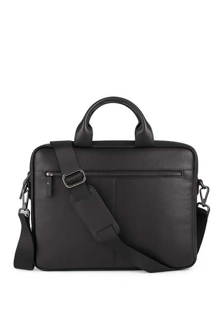 Urban Shield 16" Black Leather Women's Macbook Laptop Bag
