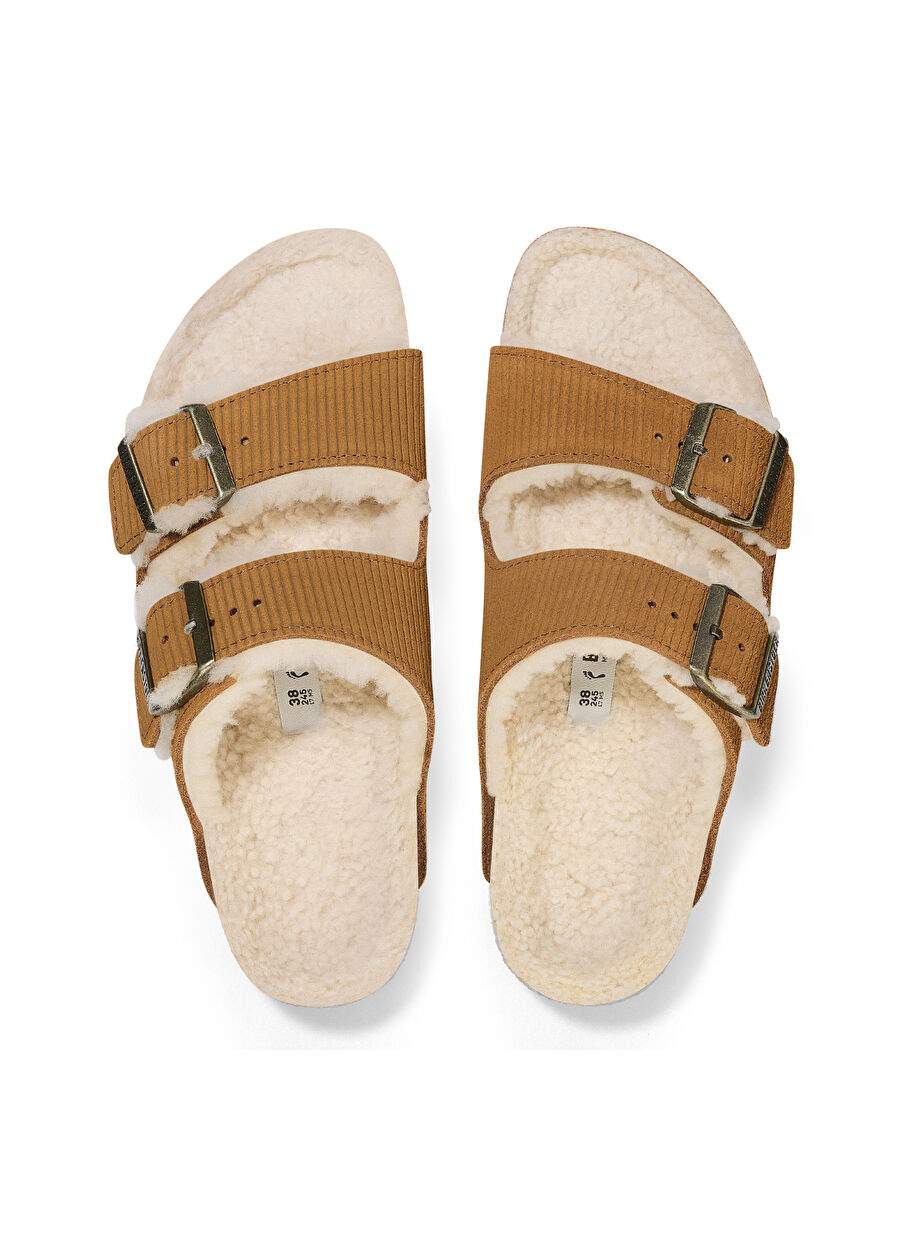 Birkenstock Tan Men's Suede House Slippers ARIZONA TEDDY VL GEPRÄGT LAF — Product image 3 of 3