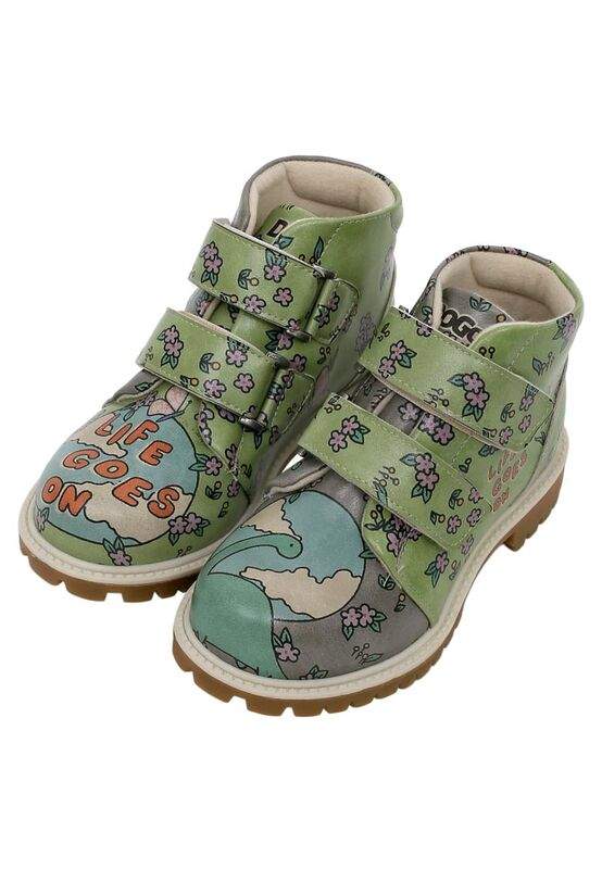 Kids Vegan Leather Green Long Boots - Sometimes Life Goes On Design — صورة المنتج 3 من 7