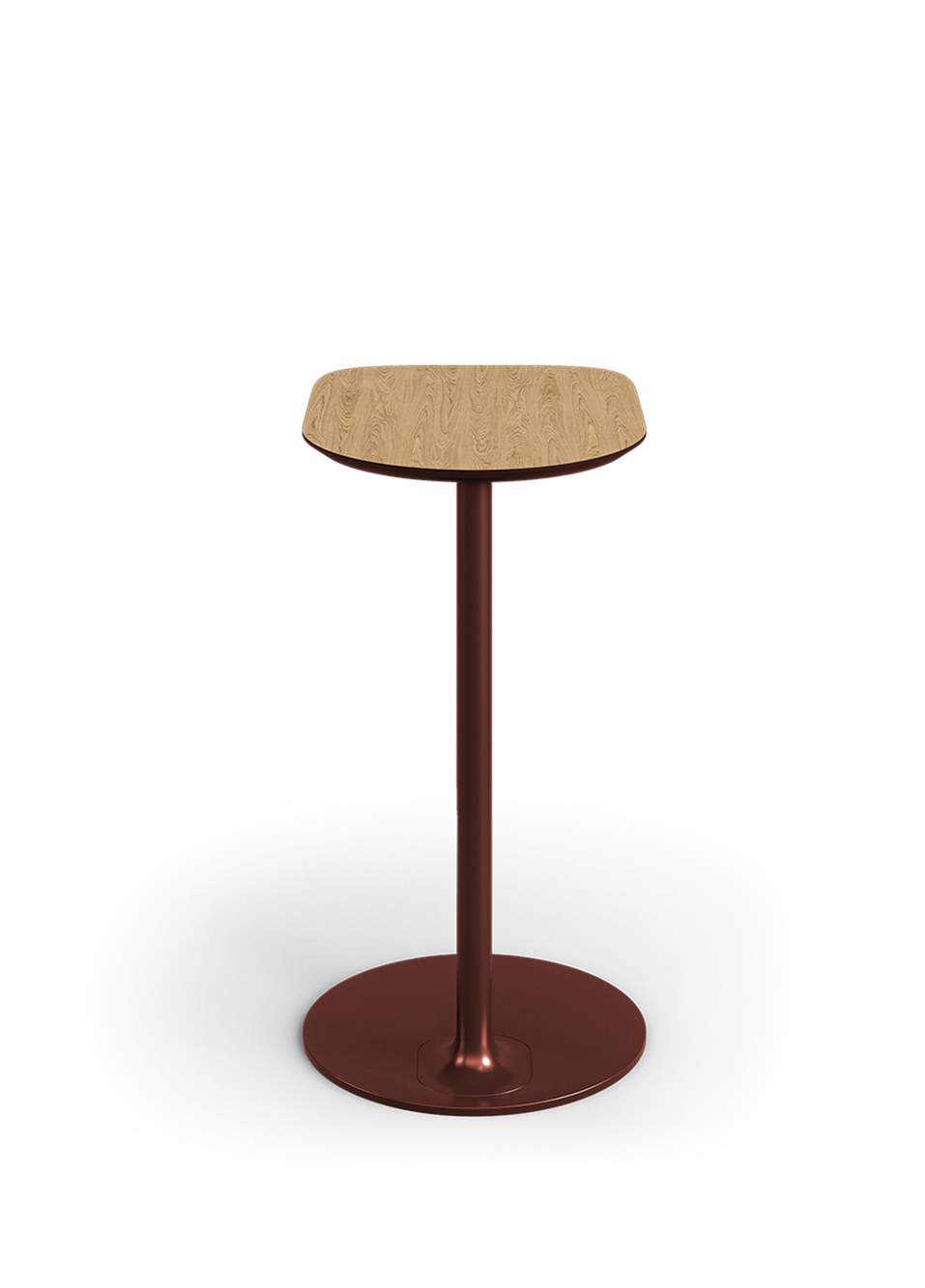 Como Bordo Metal Ayaklı Doğal Ahşap Kaplama Yan Sehpa — Product image 3 of 3
