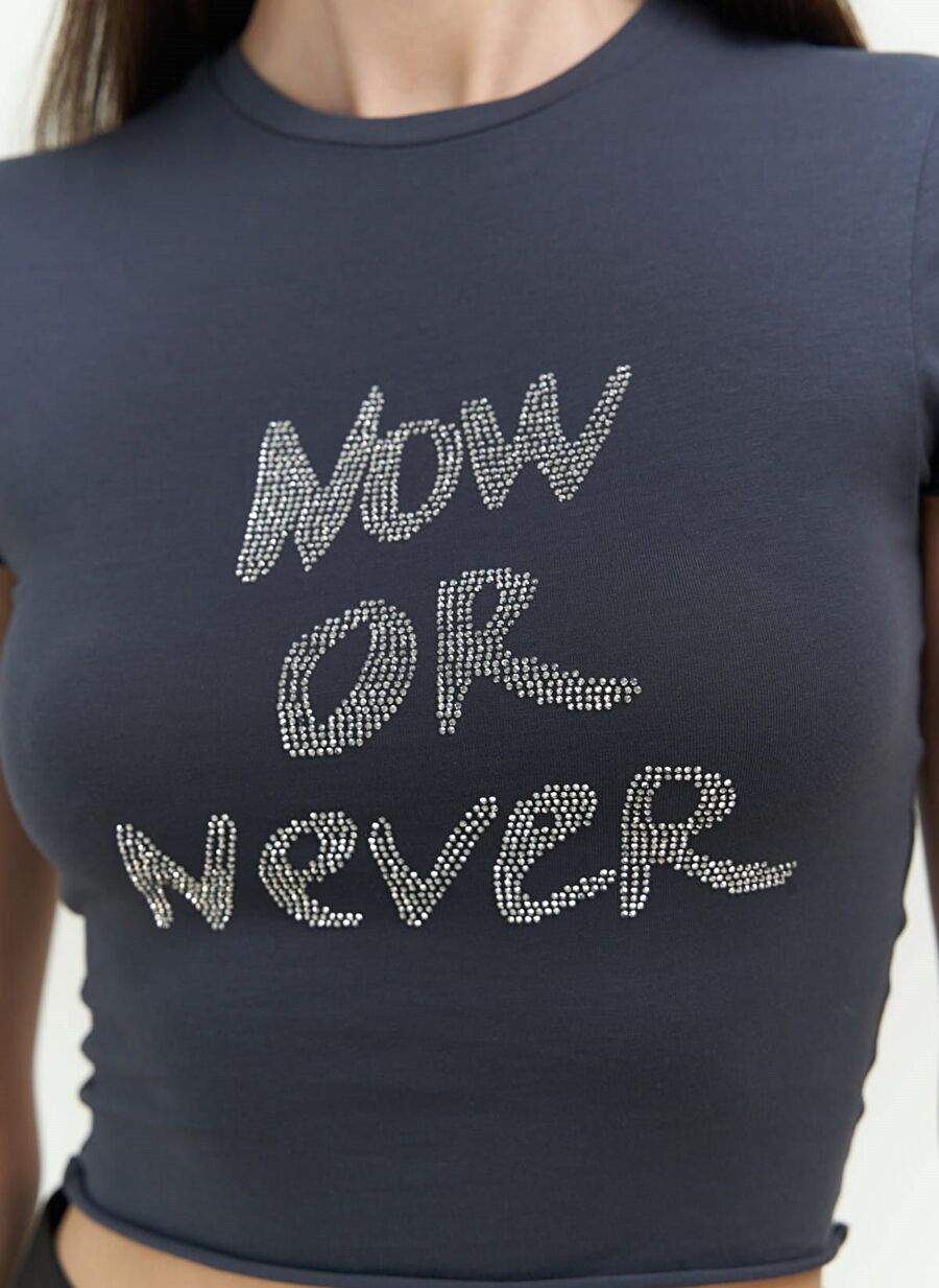 Now Or Never Anthracite Comb Crop — Product image 7 of 7