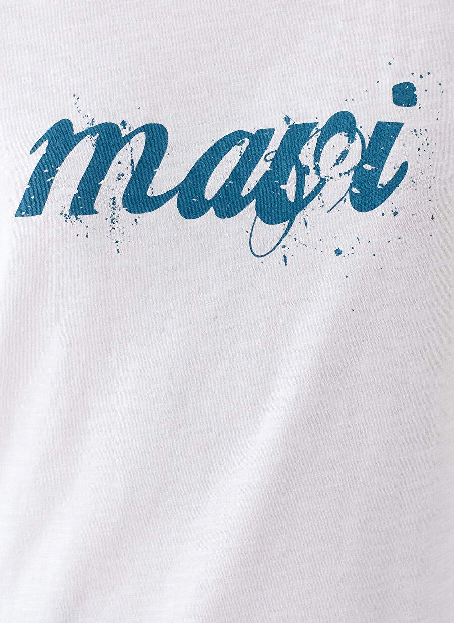 Beyaz Kadın %100 Pamuk T-Shirt M166422-620 — صورة المنتج 7 من 7