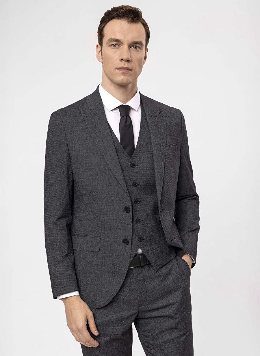 Slim Fit Black Men's Suit TK1020000270 — Product image 9 of 10