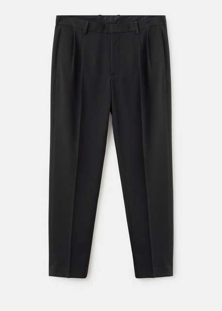 Regular-fit pleated trousers