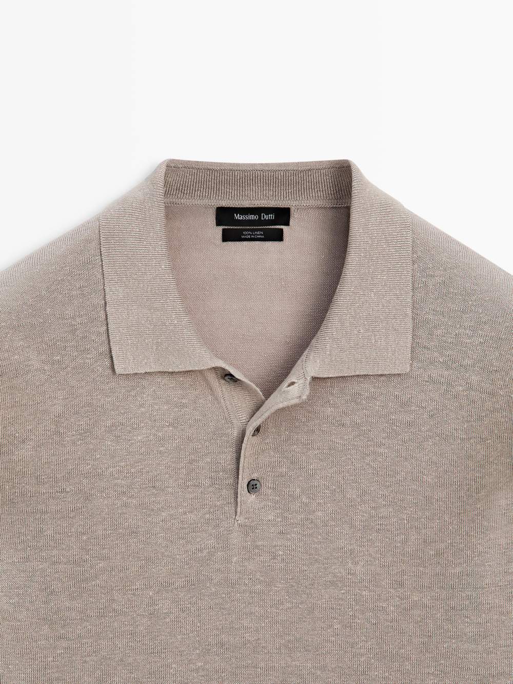 100% linen knit polo collar sweater — Product image 9 of 12