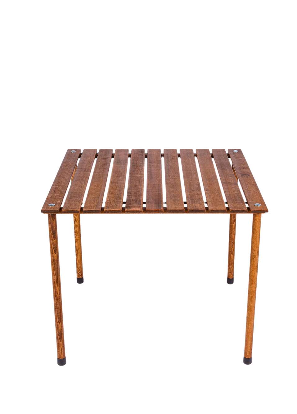 Ahşap Kahverengi Hardal Katlanır Kamp Masa ve Sandalye Seti 70x70x55 cm — صورة المنتج 5 من 5