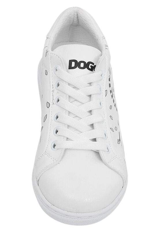Kids Vegan Leather White Sneakers - Lemur Design — Product image 7 of 8