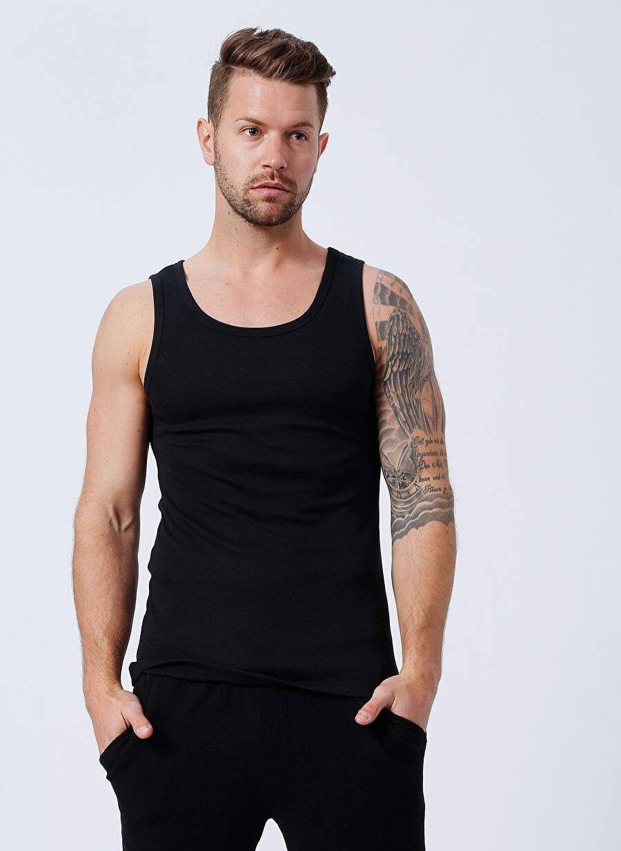 The Don Black Men's Slim Fit Flat Tank Top 100tdnatl007001M — Product image 3 of 5
