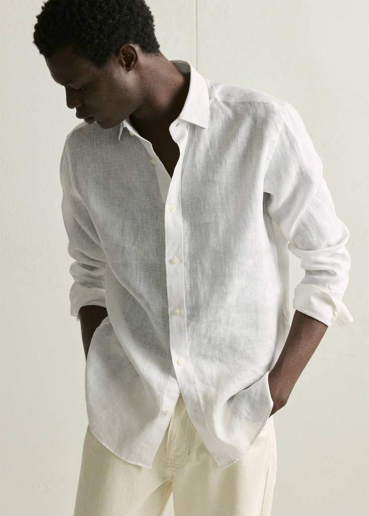 Regular-fit 100% linen shirt — Product image 17 of 30