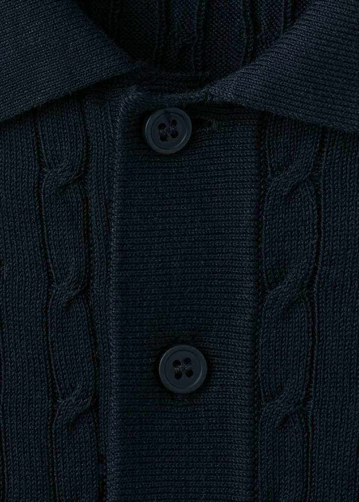 100% cotton braided knitted polo shirt — Product image 28 of 29