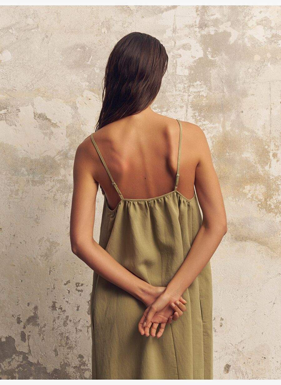Bliss Flow Maxi Elbise - Haki — Product image 6 of 8