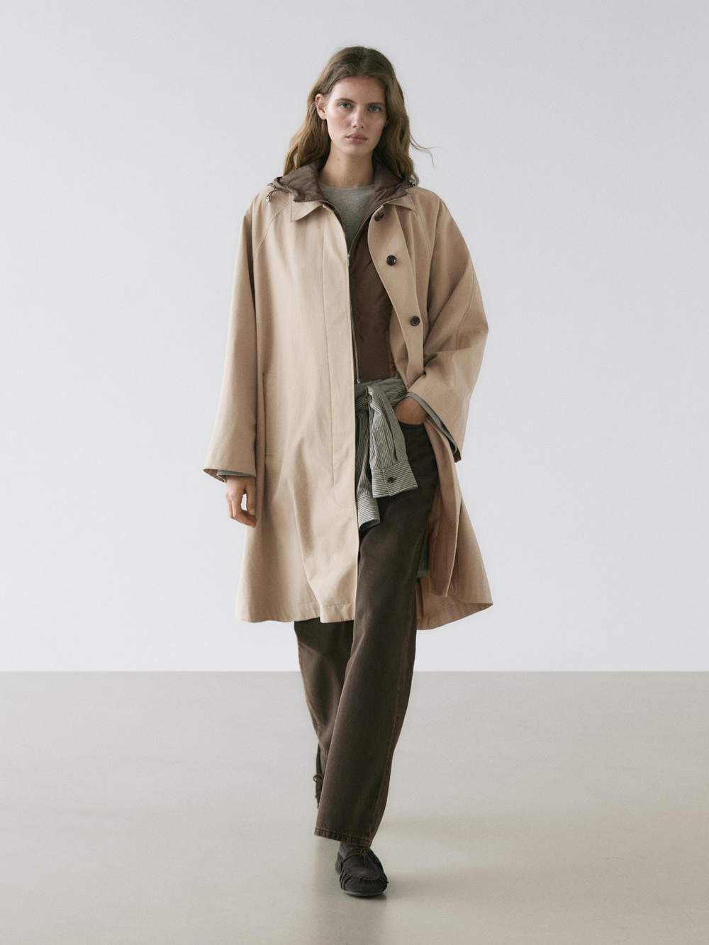 Cape trench coat with hood — Product image 5 of 13
