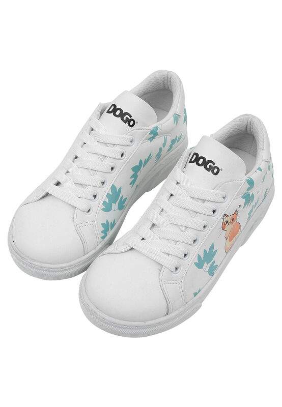 Unisex Kids Vegan Leather White Sneakers - Everything is Gonna Be Purrfect Design — Product image 4 of 10