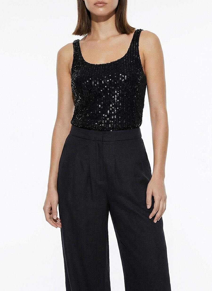 In The Mood For Love Siyah Kadın %100 Keten Pantolon ITMFL-PNT14 — Product image 7 of 10