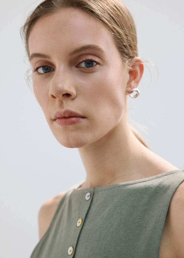 Cotton gilet with buttons — Product image 5 of 9