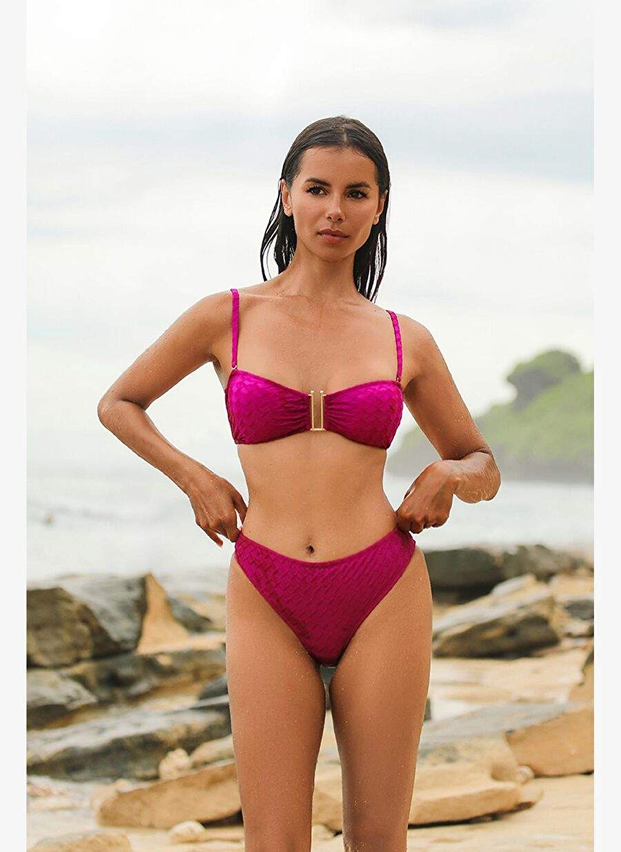 Olympos Mor Straplez Ckarlabilir Pedli Bikini Ust — صورة المنتج 4 من 7
