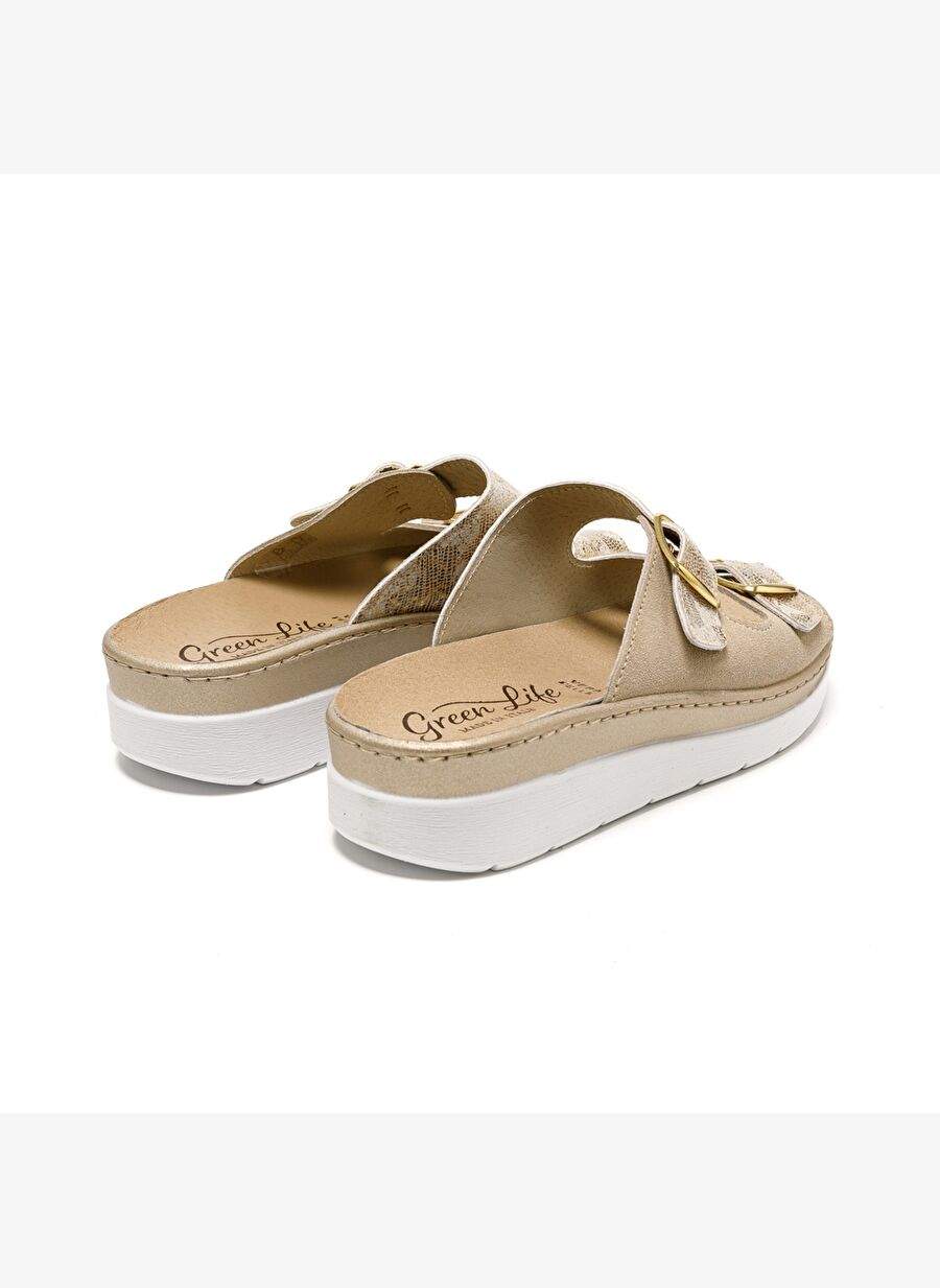 Kadın Terlik 5619 Green Life STRETCH WOMEN'S FOOTWEAR Gold/Beige — صورة المنتج 5 من 6