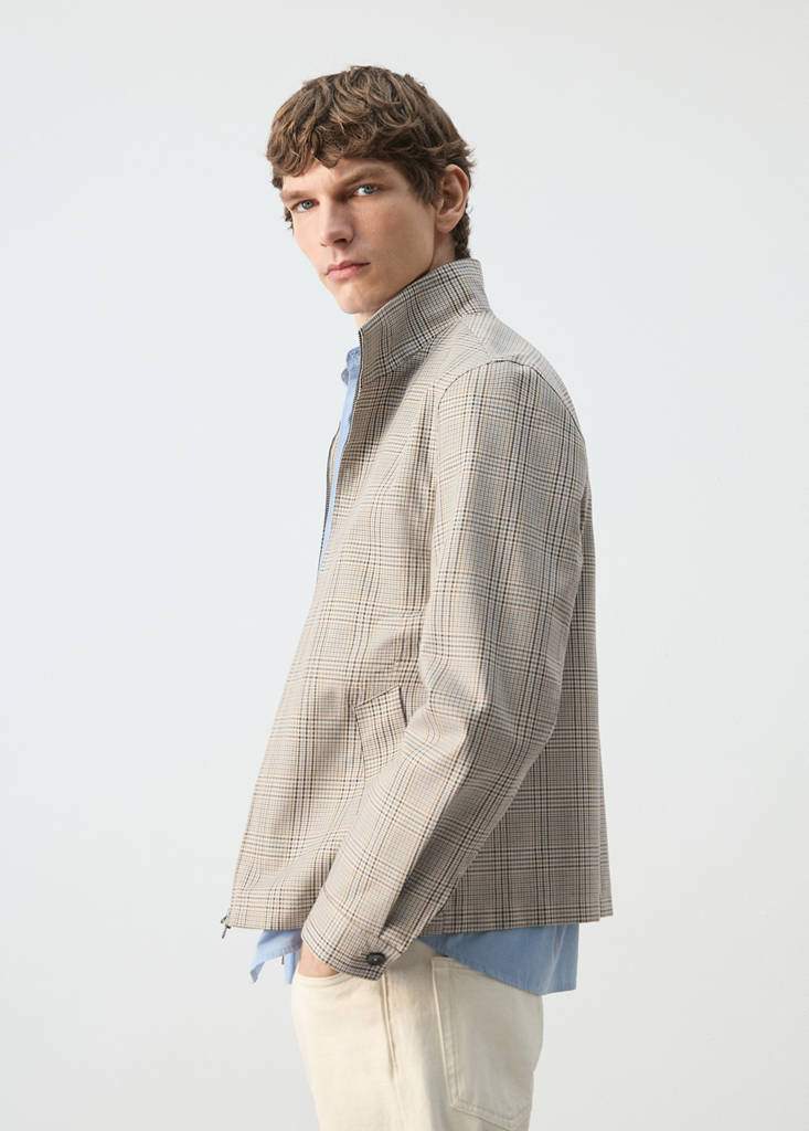 Prince of Wales check jacket with funnel neck — Product image 6 of 11