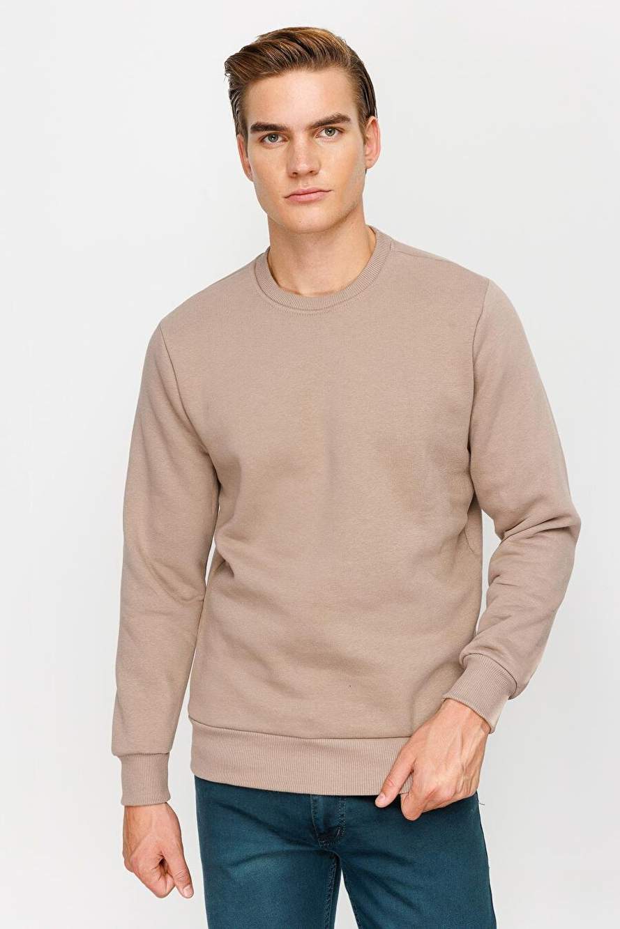 Men's Camel Standard Bike Collar Sweatshirt — Product image 6 of 6