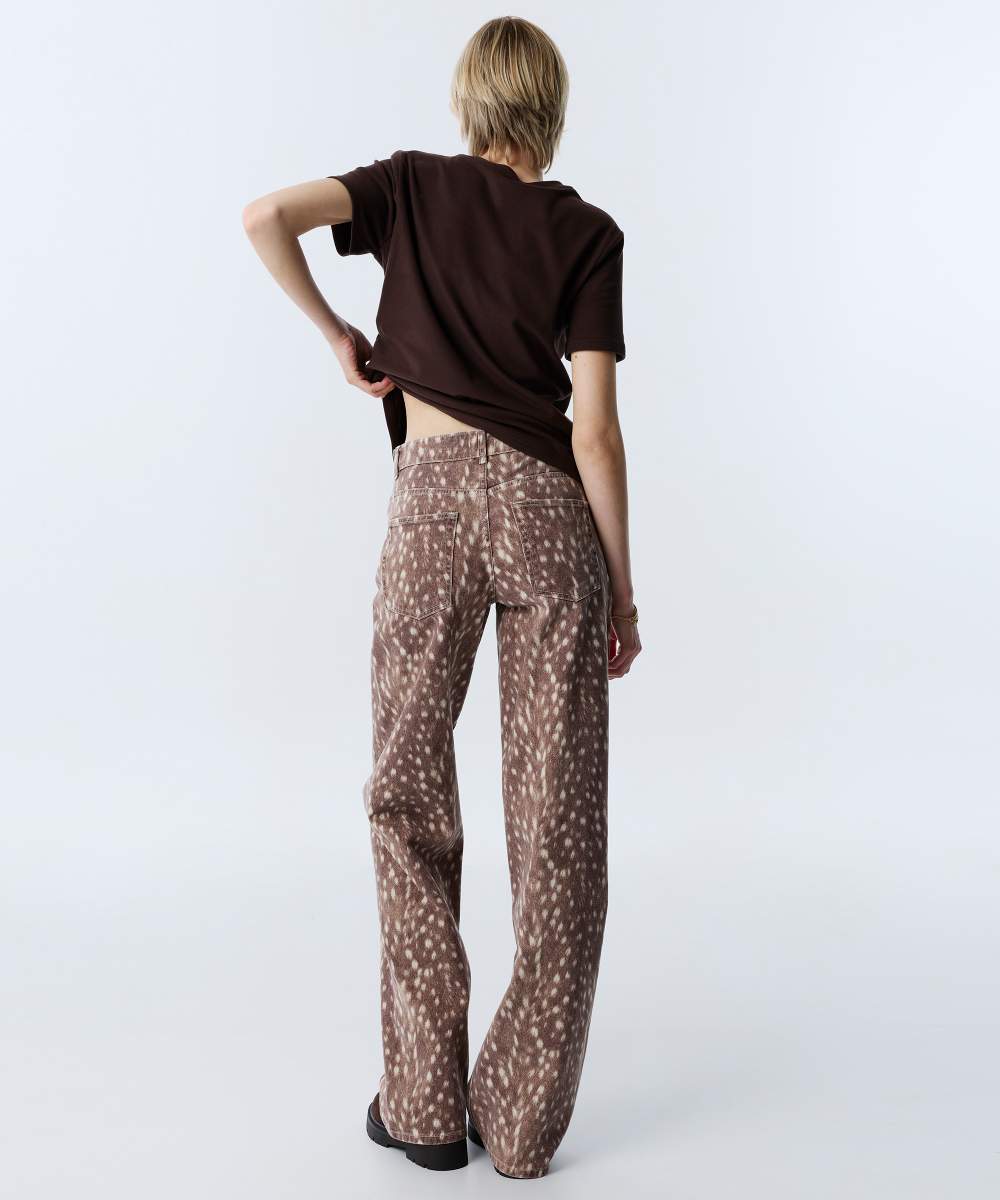 Patterned Barrel Jean Pants — صورة المنتج 3 من 3