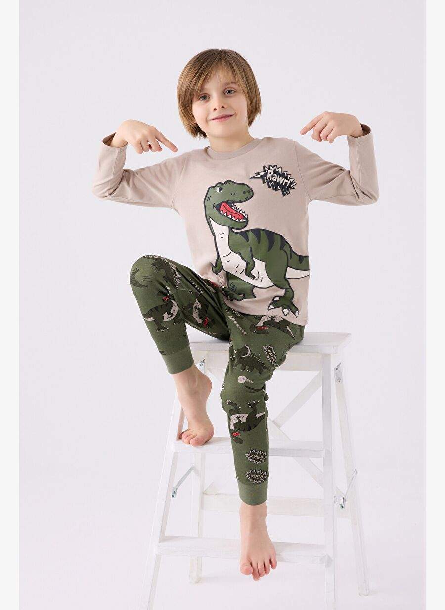 Rolypoly Erkek Çocuk Krem Uzun Kol Pijama Takım — Product image 6 of 10