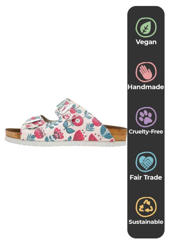 Women Vegan Leather White Slippers - Remember Who You Are Design — Product image 5 of 7