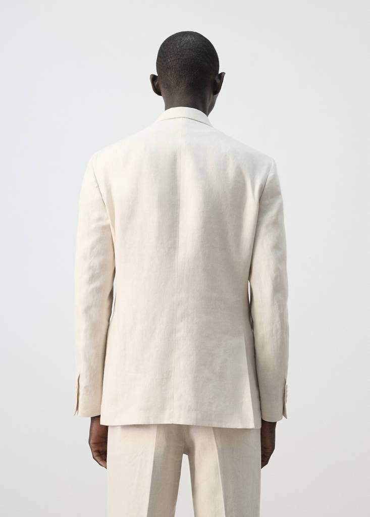 Amalfi 100% linen slim-fit double-breasted suit jacket — Product image 9 of 9