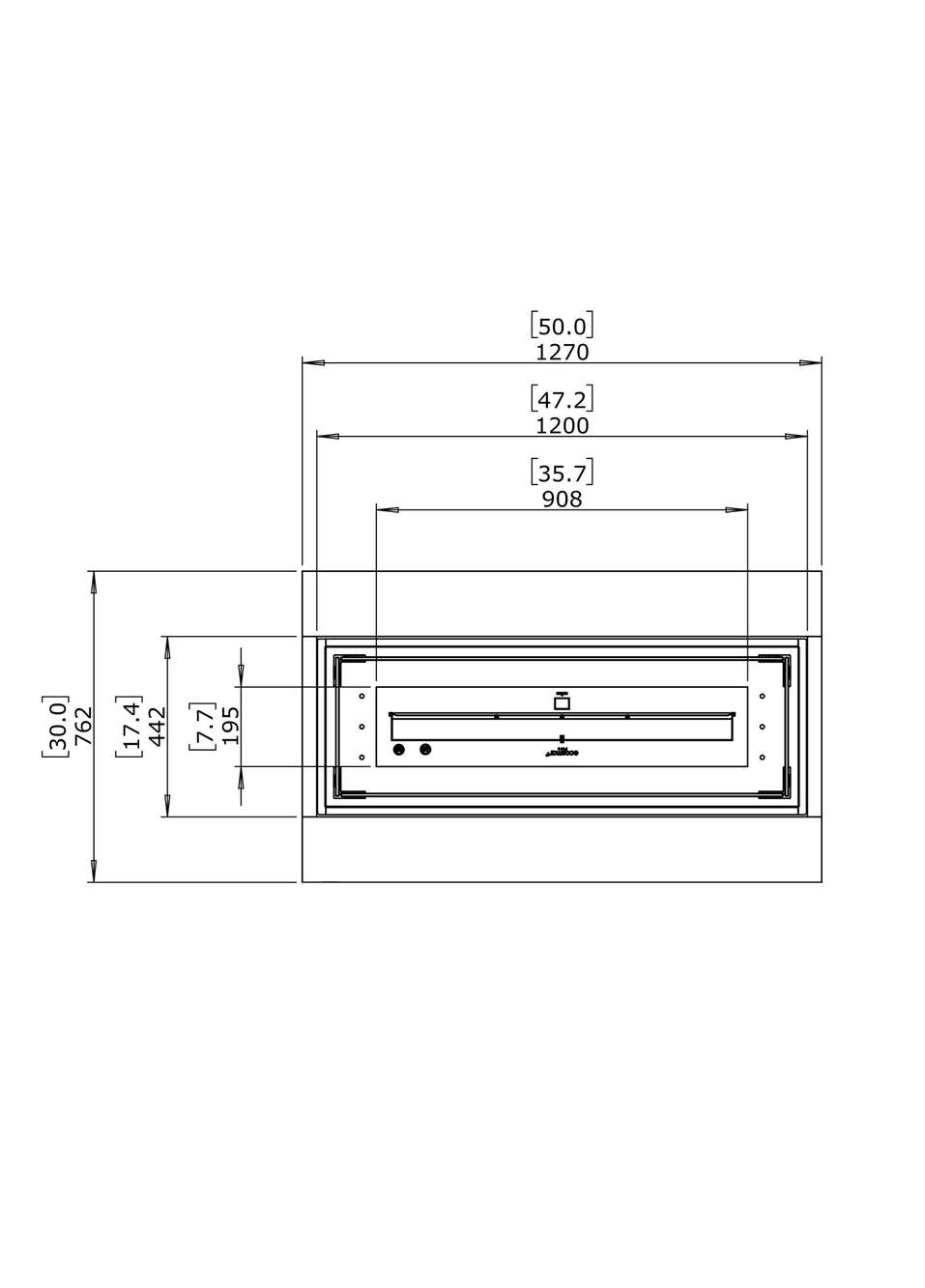 Cosmo 50 Graphite Sepha Type Fireplace — صورة المنتج 5 من 7