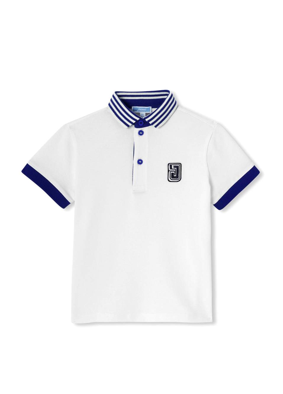 White Polo Collar Short Sleeve Boy T-shirt — Product image 1 of 1