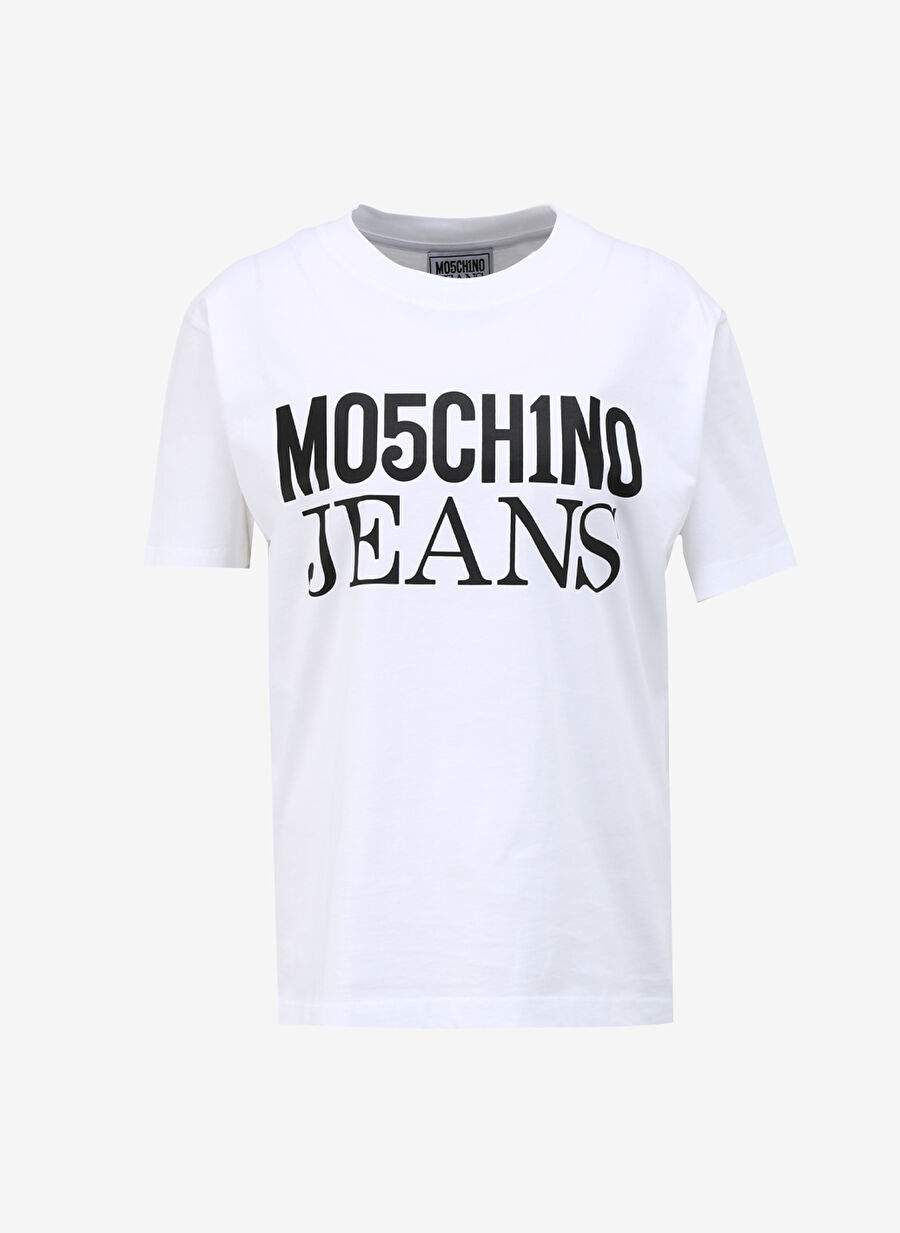 Moschino Jeans Round Collar Baskl White Kadn T Shirt 241k1j0712 — Product image 7 of 8