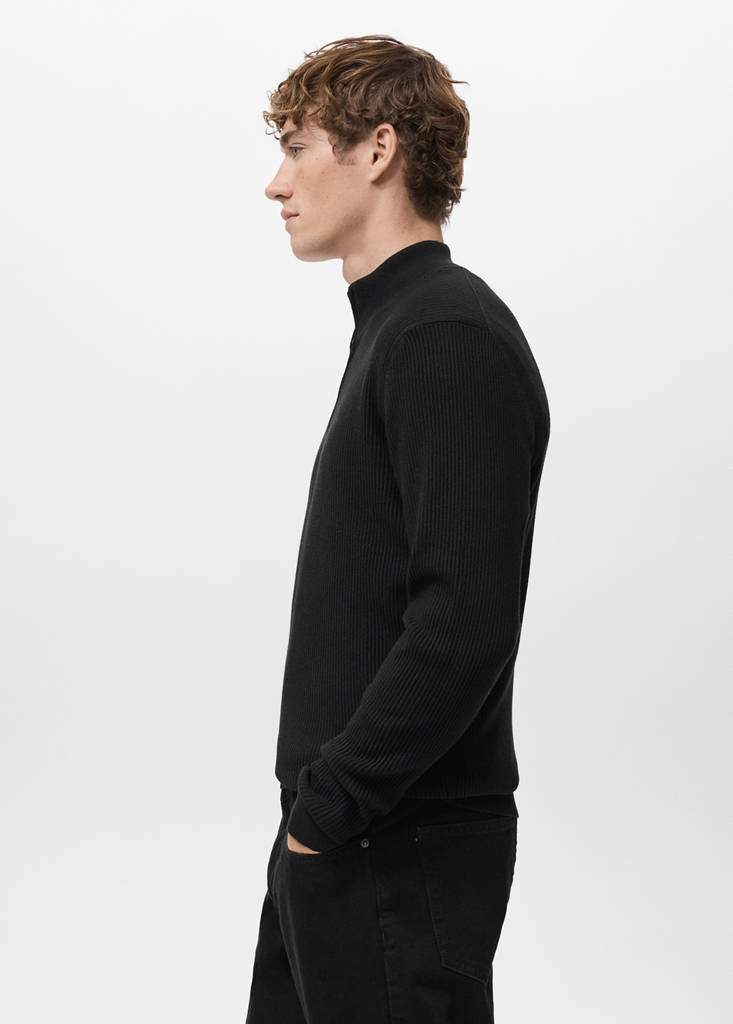 Ribbed sweater with zip neck — Product image 6 of 30