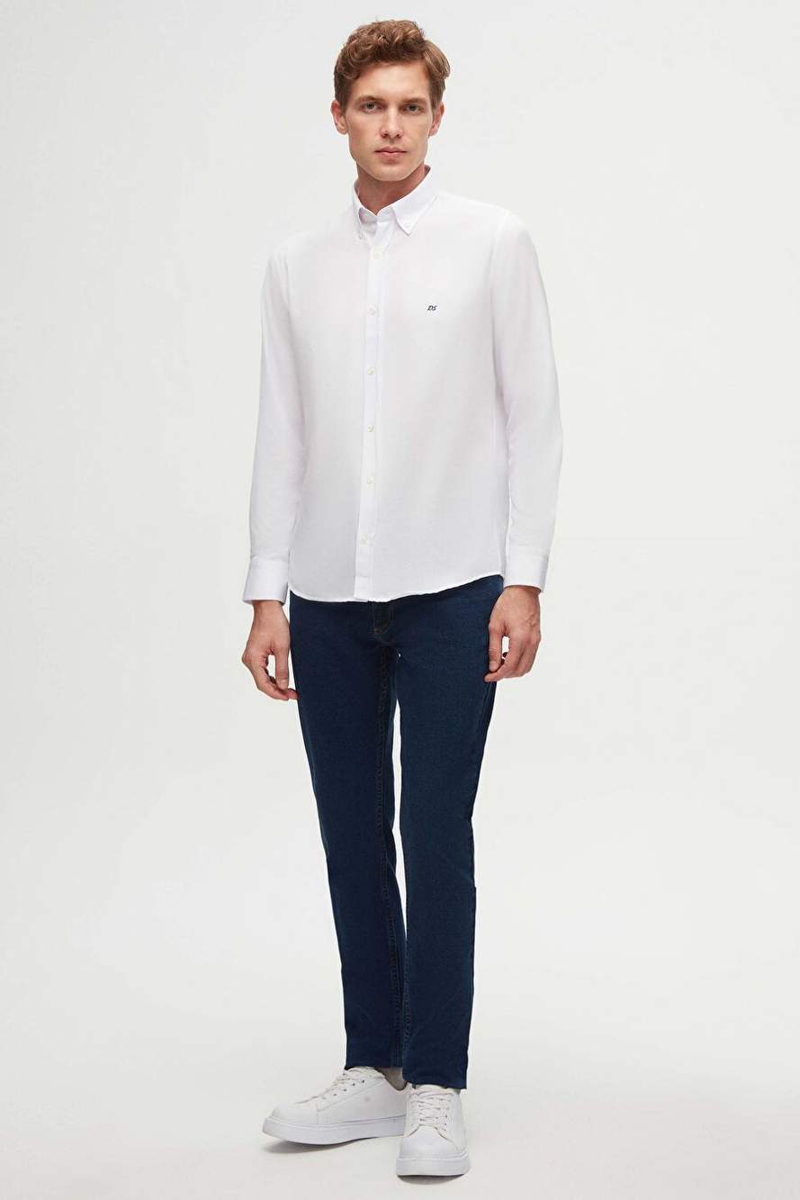 Ds Groom Slim Fit White Oxford Dugmele Collar Easy To Use Naxic Detailed Cotton Golly — Product image 8 of 8