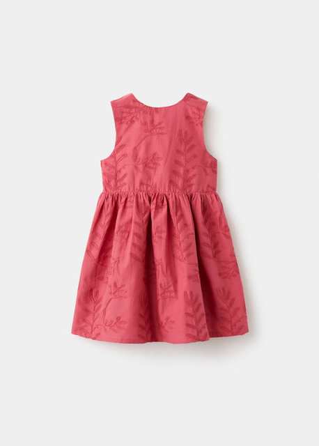 Embroidered dress with back opening
